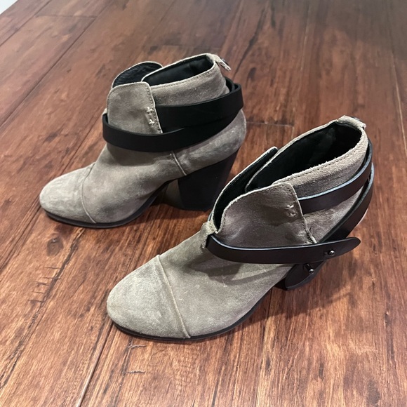 Rag & Bone Tan Ankle Boots Sleek Modern Design 37.5 - Picture 2 of 11